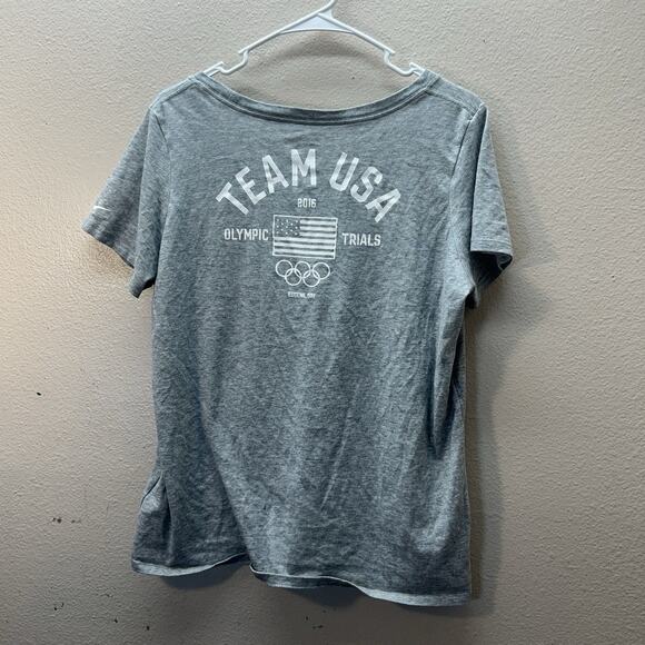 Nike Team USA Olympic Trials 2016 T-Shirt Gray Crewneck Eugene Oregon Tee Women - Picture 1 of 5